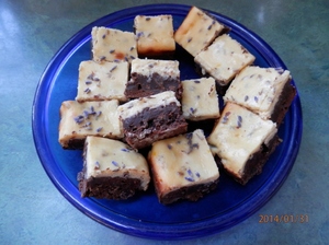 Lavender-Cheesecake Brownies
